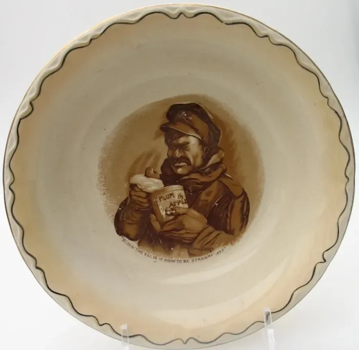 Framed Print : WWI - Cream pottery bowl - Bairnsfatherware Framed Print : WWI - Cream pottery bowl - Bairnsfatherware
