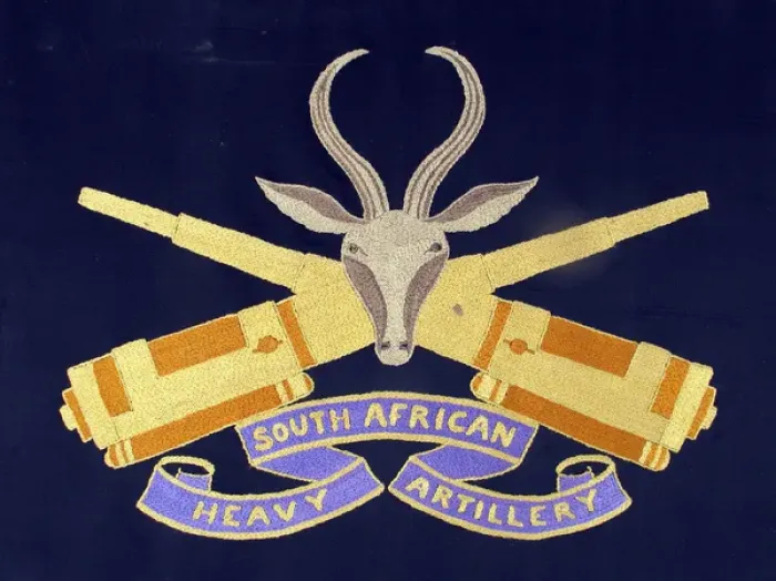 Framed Print : WWI embroidered silk - South African Heavy Artillery Framed Print : WWI embroidered silk - South African Heavy Artillery