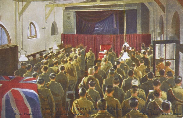 WWI - King George attending Church Service at the front