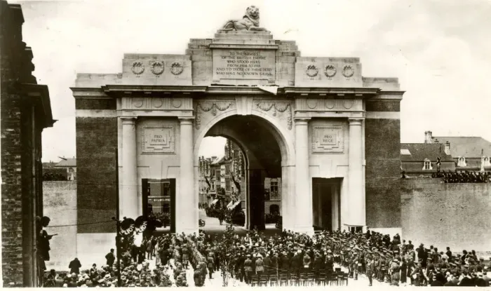Framed Print : WWI - Menin Gate Memorial unveiled by FM Lord Plumer Framed Print : WWI - Menin Gate Memorial unveiled by FM Lord Plumer