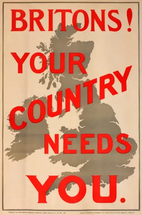 Framed Print : WWI Poster, Britons! Your Country Needs You Framed Print : WWI Poster, Britons! Your Country Needs You