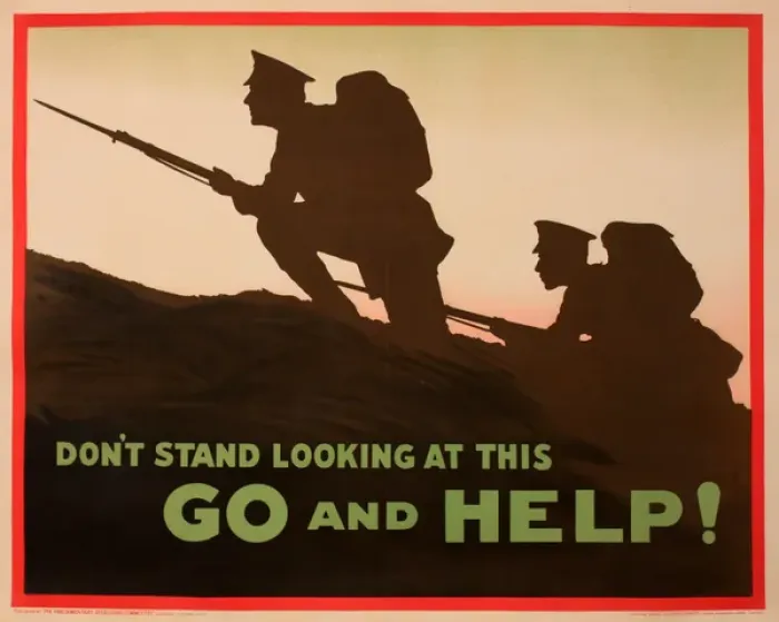 Framed Print : WWI Poster, Go and Help Framed Print : WWI Poster, Go and Help