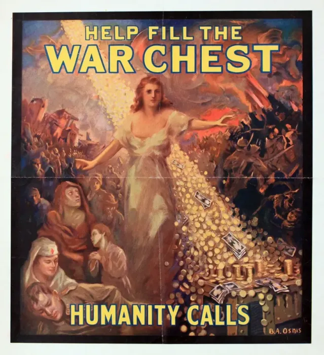 Framed Print : WWI Poster, Help fill the War Chest Framed Print : WWI Poster, Help fill the War Chest