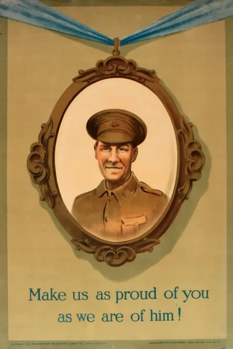 Framed Print : WWI Poster, Make us as proud of you as we are of him