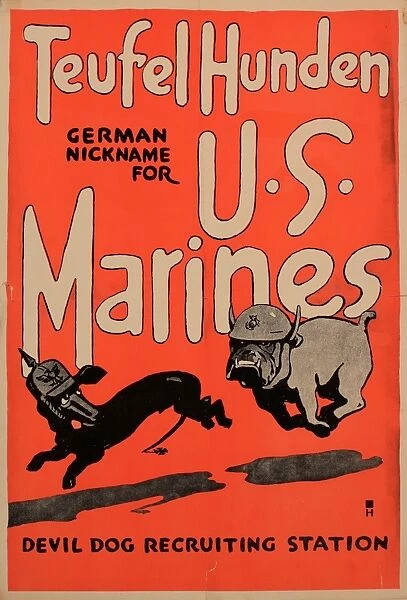 WWI Poster, US Marines