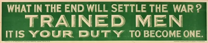 Framed Print : WWI Poster, Trained Men Framed Print : WWI Poster, Trained Men