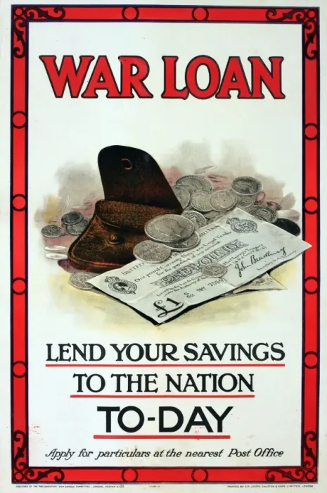Framed Print : WWI Poster, War Loan