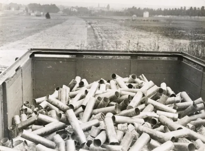 Framed Print : WWI: railway truck full of shell cases Framed Print : WWI: railway truck full of shell cases