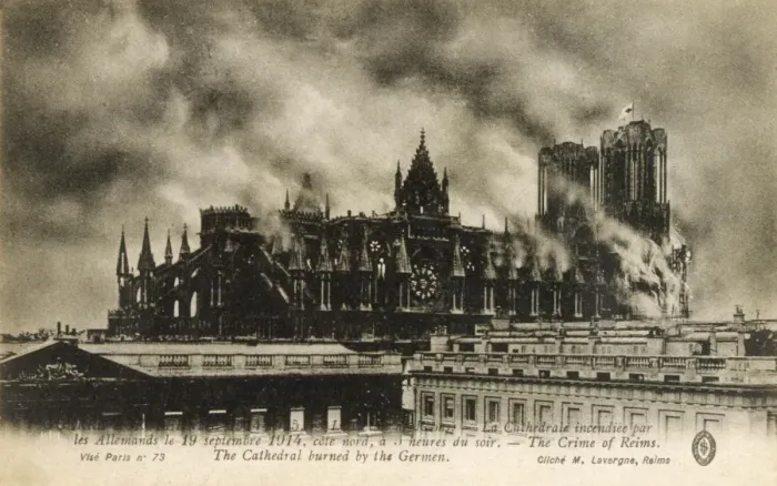 Framed Print : Wwi / Reims Cathedral / Fire Framed Print : Wwi / Reims Cathedral / Fire