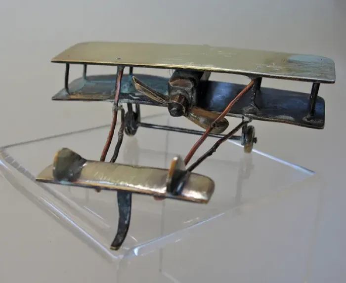 Framed Print : WWI Trench Art Pusher biplane Framed Print : WWI Trench Art Pusher biplane