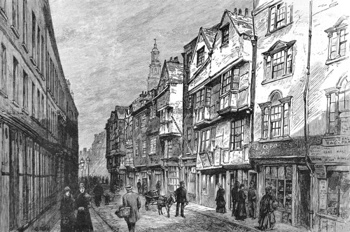Framed Print : Wych Street, London, c. 1884 Framed Print : Wych Street, London, c. 1884