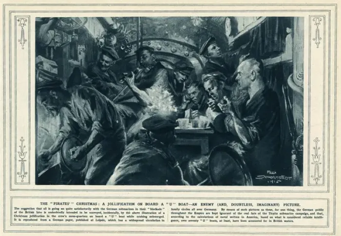 Framed Print : Xmas Aboard a U-Boat 1915 Framed Print : Xmas Aboard a U-Boat 1915