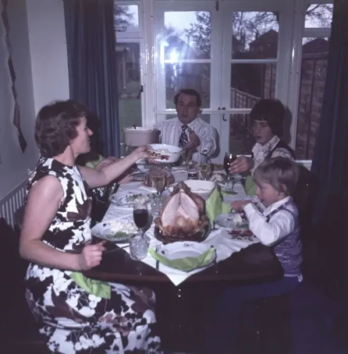 Framed Print : Xmas Dinner 1975 Framed Print : Xmas Dinner 1975