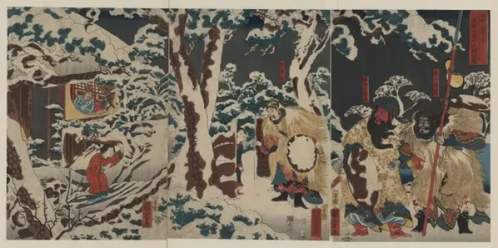 Framed Print : Xuande visiting Kongming for the third time Framed Print : Xuande visiting Kongming for the third time