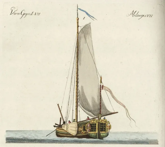 Framed Print : Yacht, 18th century Framed Print : Yacht, 18th century