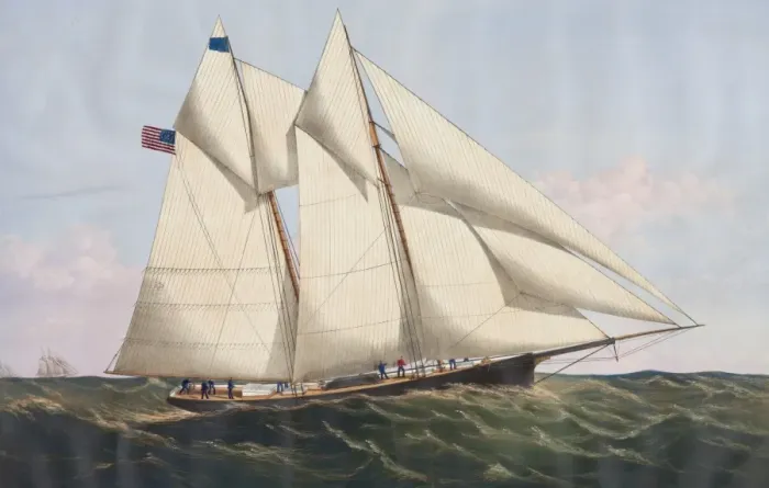 Framed Print : The yacht Henrietta 205 tons: modelled by Mr. Wm. Tooker, N Framed Print : The yacht Henrietta 205 tons: modelled by Mr. Wm. Tooker, N