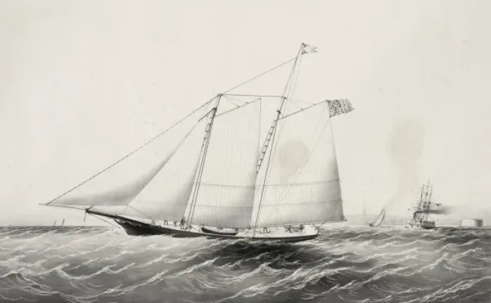 Framed Print : The yacht Mallory 44 tons: built by Chas. H. Mallory at Myst Framed Print : The yacht Mallory 44 tons: built by Chas. H. Mallory at Myst