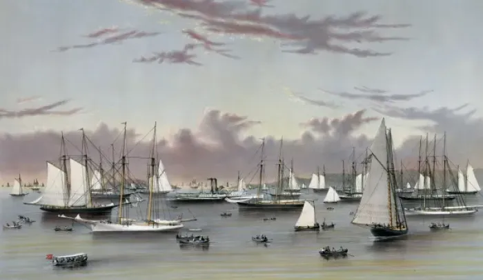 Framed Print : The yacht squadron at Newport Framed Print : The yacht squadron at Newport