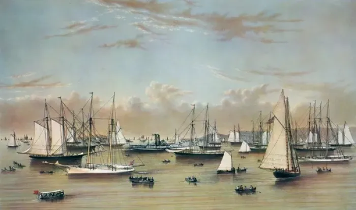 Framed Print : The yacht squadron at Newport Framed Print : The yacht squadron at Newport