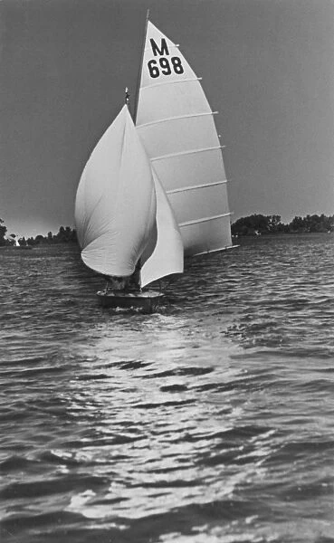 YACHTING. A yacht in full sail. Date: 1930s