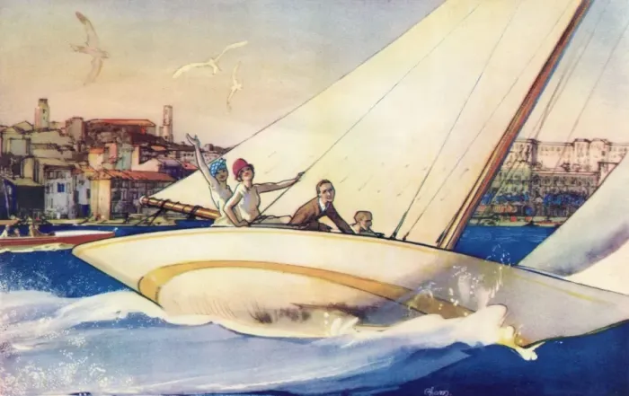 Framed Print : Yachting at Cannes by Blam Framed Print : Yachting at Cannes by Blam