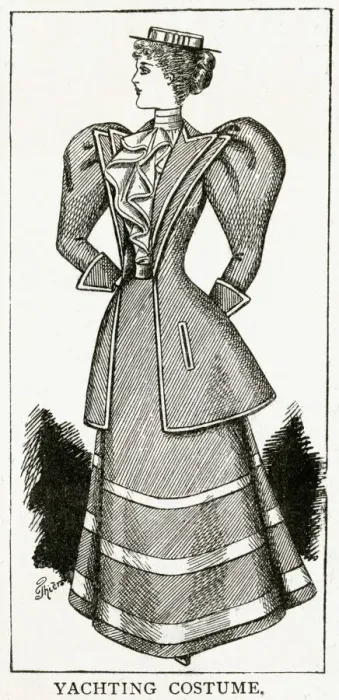 Framed Print : Yachting costume 1897 Framed Print : Yachting costume 1897