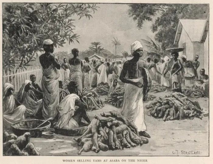 Framed Print : Yam Market, Asaba, River Niger Framed Print : Yam Market, Asaba, River Niger