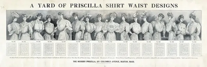 Framed Print : A yard of Priscilla shirt waist designs Framed Print : A yard of Priscilla shirt waist designs