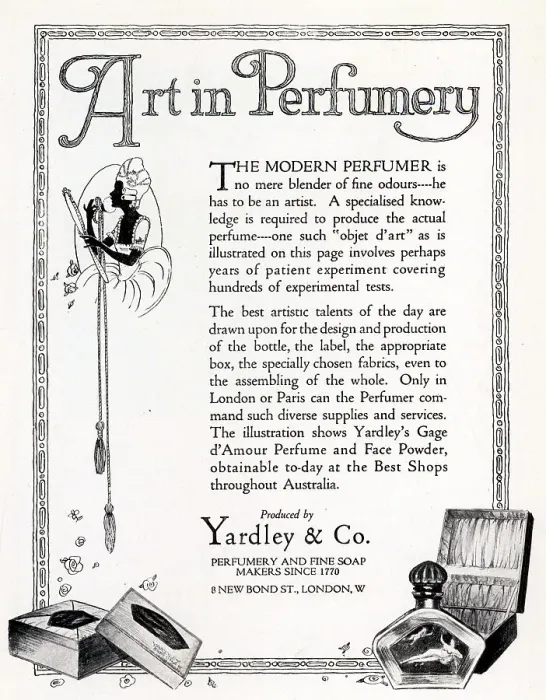 Framed Print : Yardley & Co Advertisement Framed Print : Yardley & Co Advertisement