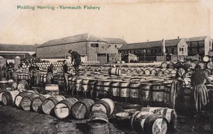 Framed Print : Yarmouth Fishery, Norfolk - Pickling Herring Framed Print : Yarmouth Fishery, Norfolk - Pickling Herring