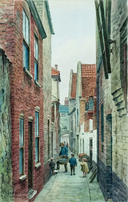 Framed Print : A Yarmouth Row, Great Yarmouth, Norfolk