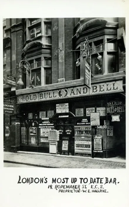 Framed Print : Ye Olde Bull and Bell Pub, Ropemaker Street, London Framed Print : Ye Olde Bull and Bell Pub, Ropemaker Street, London