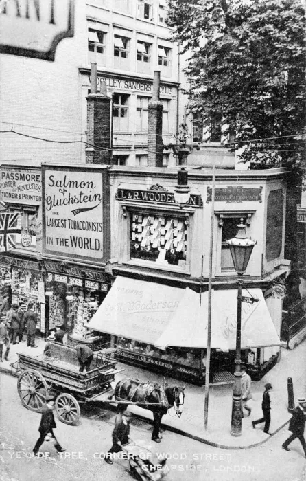 Framed Print : Ye Olde Tree tobacconist shop, Cheapside, London Framed Print : Ye Olde Tree tobacconist shop, Cheapside, London