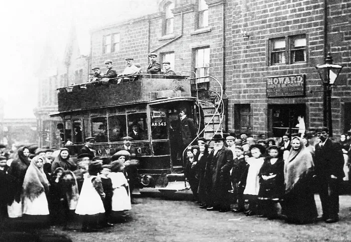 Framed Print : Yeadon Bus early 1900s Framed Print : Yeadon Bus early 1900s