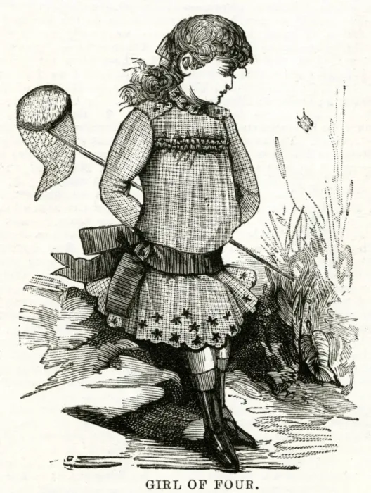 Framed Print : Four year old girls outdoor clothing 1886 Framed Print : Four year old girls outdoor clothing 1886
