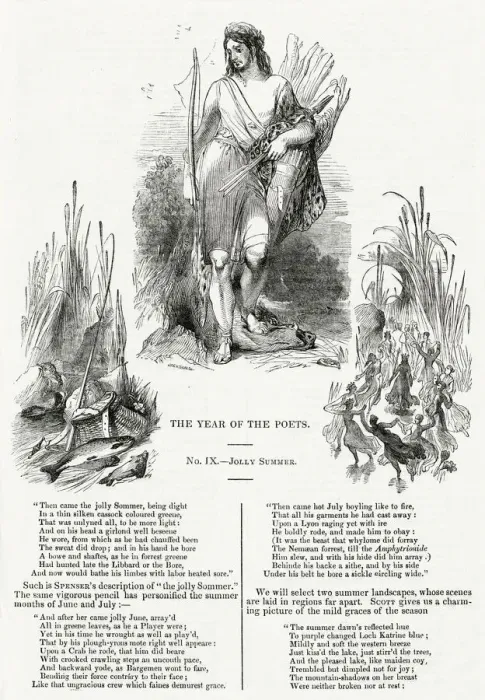 Framed Print : The Year of the Poets -- Jolly Summer Framed Print : The Year of the Poets -- Jolly Summer