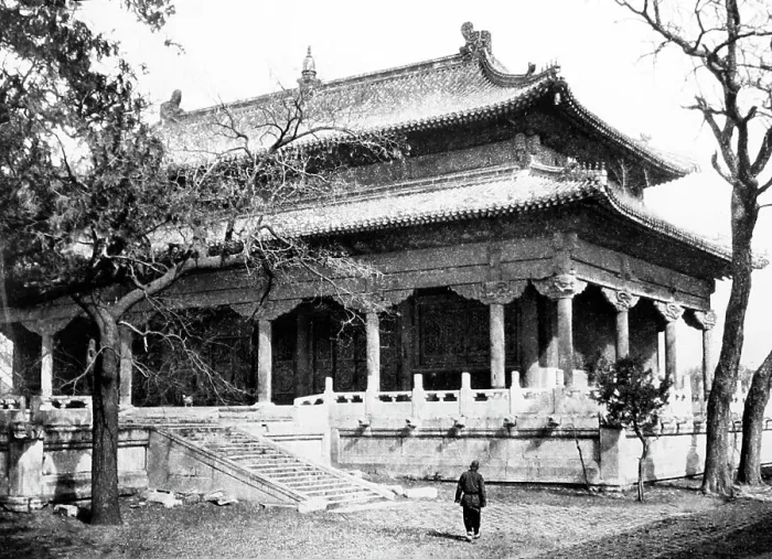 Framed Print : Yellow Temple, Beijing, China, early 1900s Framed Print : Yellow Temple, Beijing, China, early 1900s