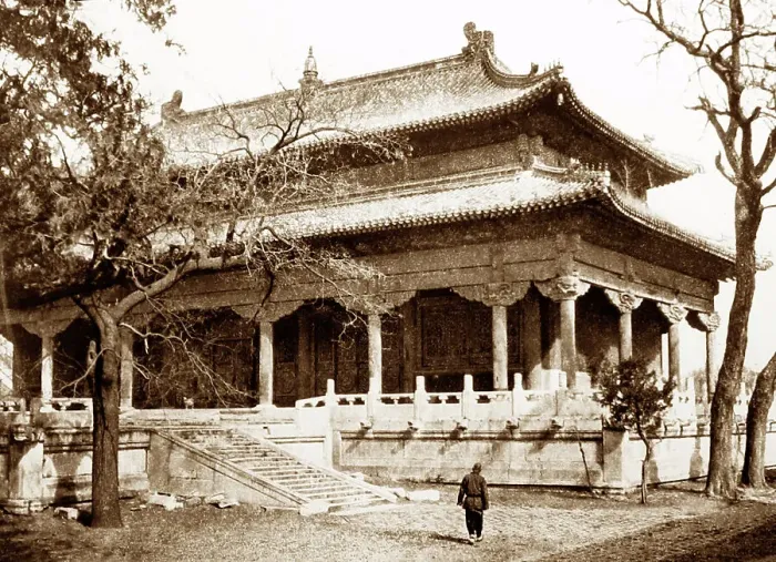 Framed Print : Yellow Temple, Beijing, China, early 1900s Framed Print : Yellow Temple, Beijing, China, early 1900s