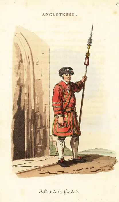 Framed Print : Yeoman of the King's Guard, London, 1800s Framed Print : Yeoman of the King's Guard, London, 1800s