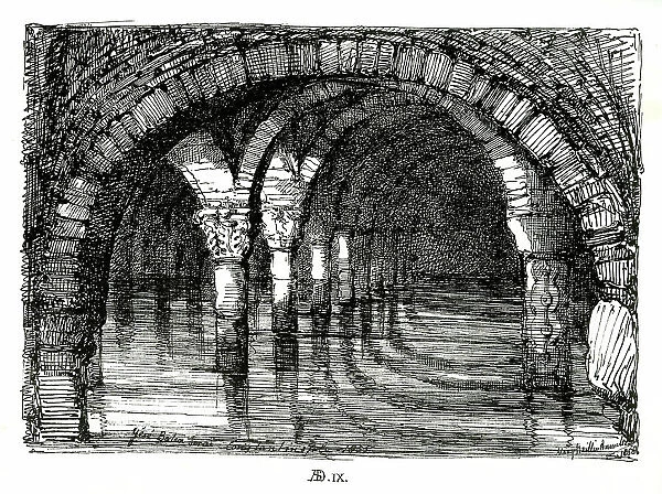 Yere Batan Serai, underground cisterns, Istanbul, Turkey