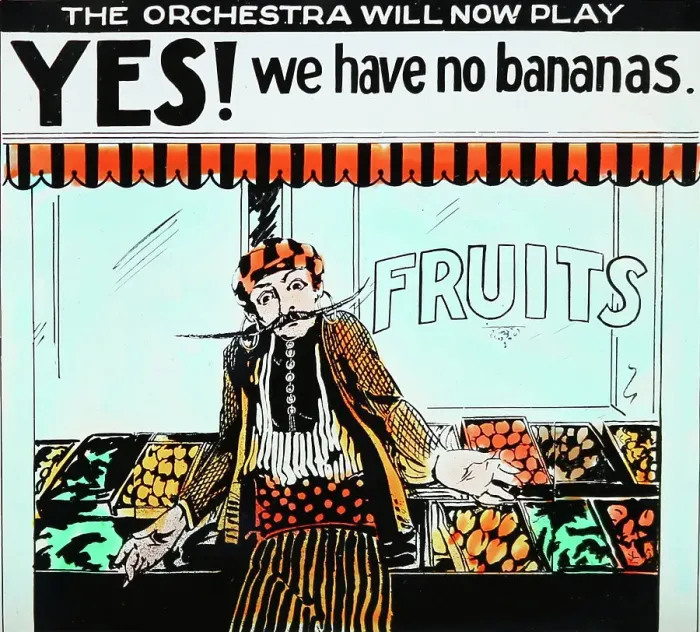 Framed Print : Yes we have no bananas, cinema audience sing-along Framed Print : Yes we have no bananas, cinema audience sing-along