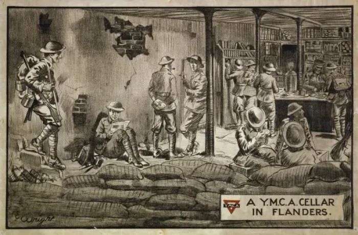 Framed Print : A YMCA cellar in Flanders Framed Print : A YMCA cellar in Flanders