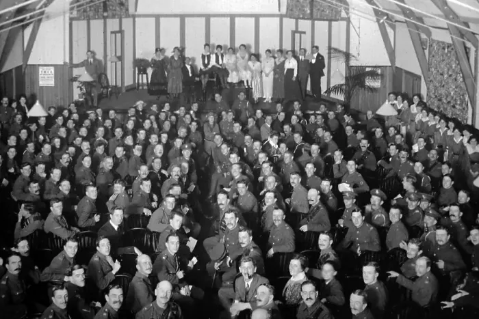 Framed Print : YMCA Concert Hall, Shakespear Hut, London during WW1 Framed Print : YMCA Concert Hall, Shakespear Hut, London during WW1