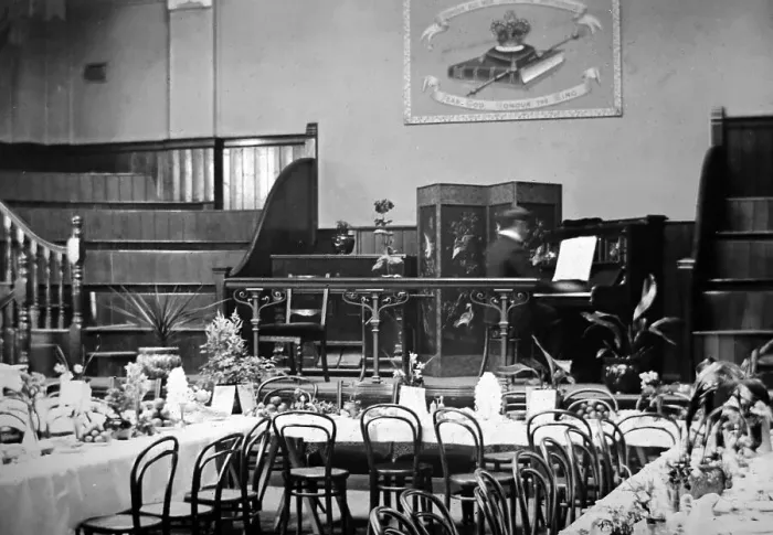 Framed Print : YMCA Derby Lecture Hall during WW1 Framed Print : YMCA Derby Lecture Hall during WW1
