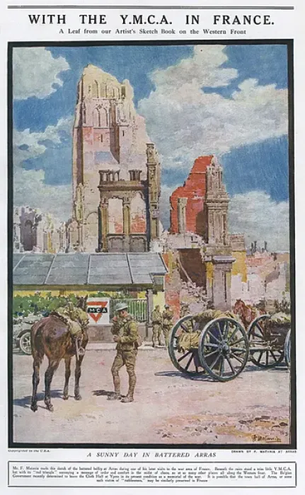 Framed Print : YMCA hut in Arras, WW1 Framed Print : YMCA hut in Arras, WW1