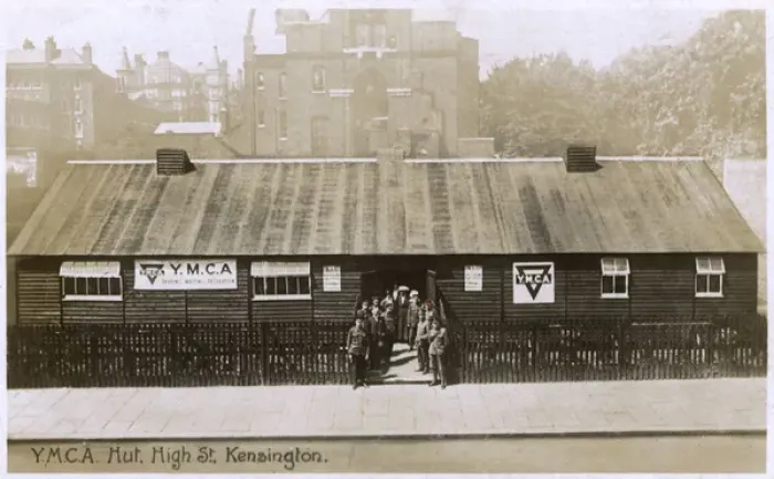 Framed Print : YMCA Hut - High Street Kensington, London Framed Print : YMCA Hut - High Street Kensington, London