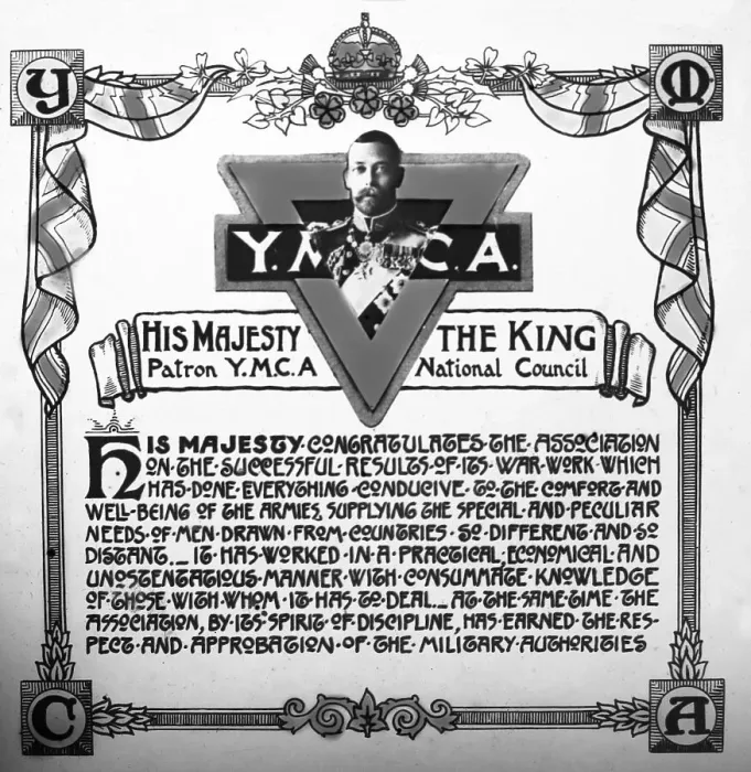 Framed Print : YMCA Message from the King during WW1 Framed Print : YMCA Message from the King during WW1