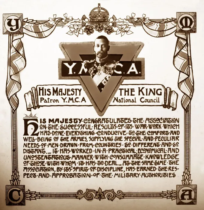 Framed Print : YMCA message from the King during WW1 Framed Print : YMCA message from the King during WW1