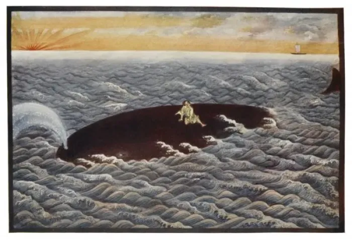 Framed Print : Yoda Emon and the Whale Framed Print : Yoda Emon and the Whale
