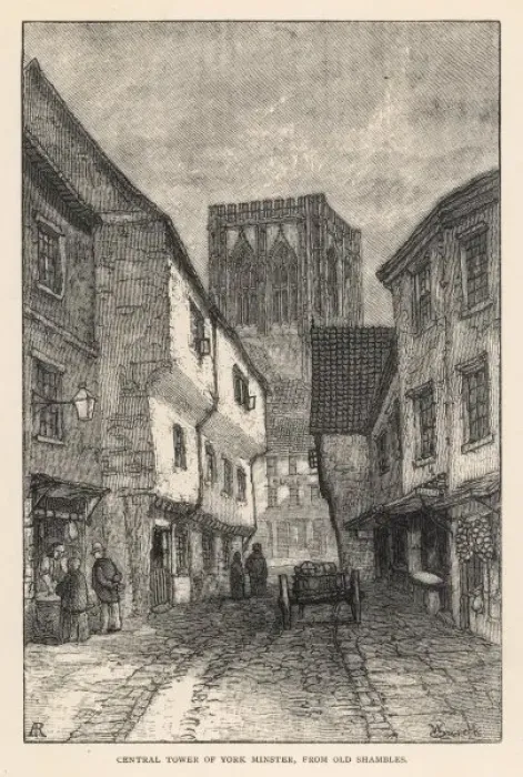 Framed Print : York / Shambles 1890S Framed Print : York / Shambles 1890S